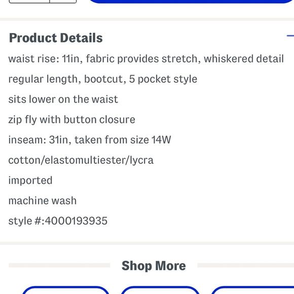 NEW NYDJ Plus Size Slimming Bootcut Jeans In A Washed Gray Stretch Womens 28W - Picture 3 of 3